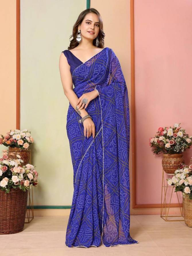 SF 745 Printed Georgette Readymade Sarees Wholesale Price In Surat